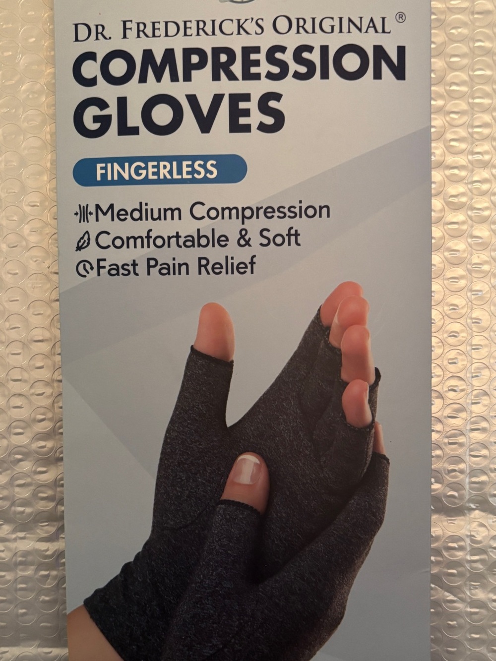 Fingerless Compression Gloves - Charcoal Gray